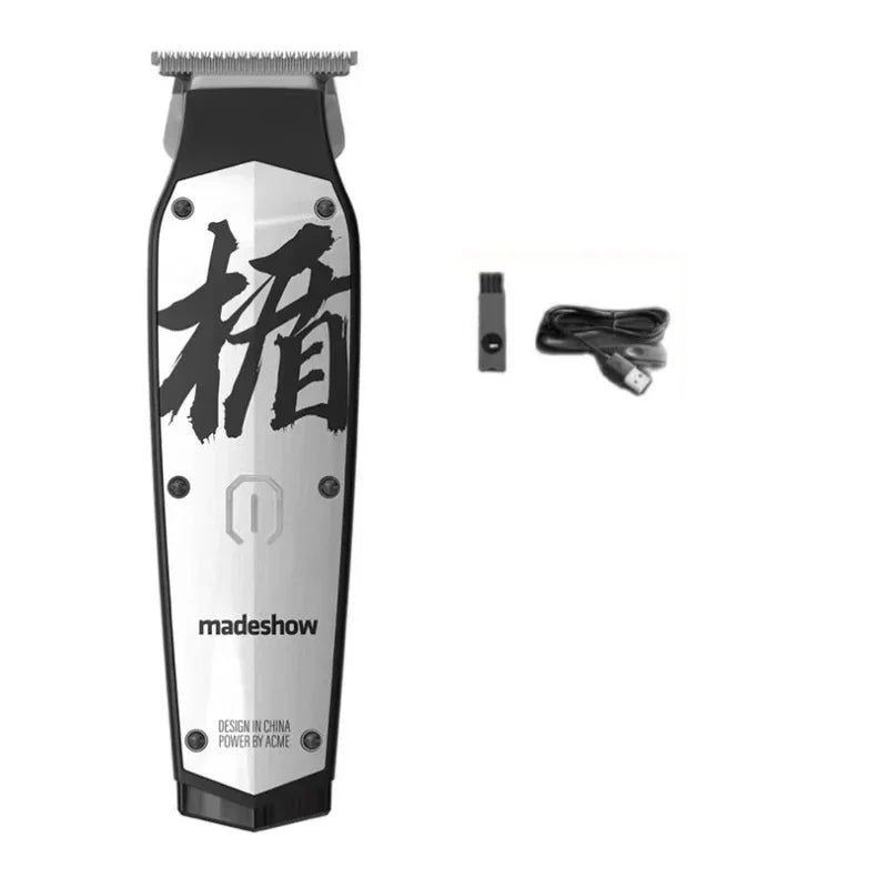New D0 MadeShow M10M11 Professional Hair Clipper + Trimmer Set 0.1mmHair Cutting Machine Cutting T Blade High Speed High Quality