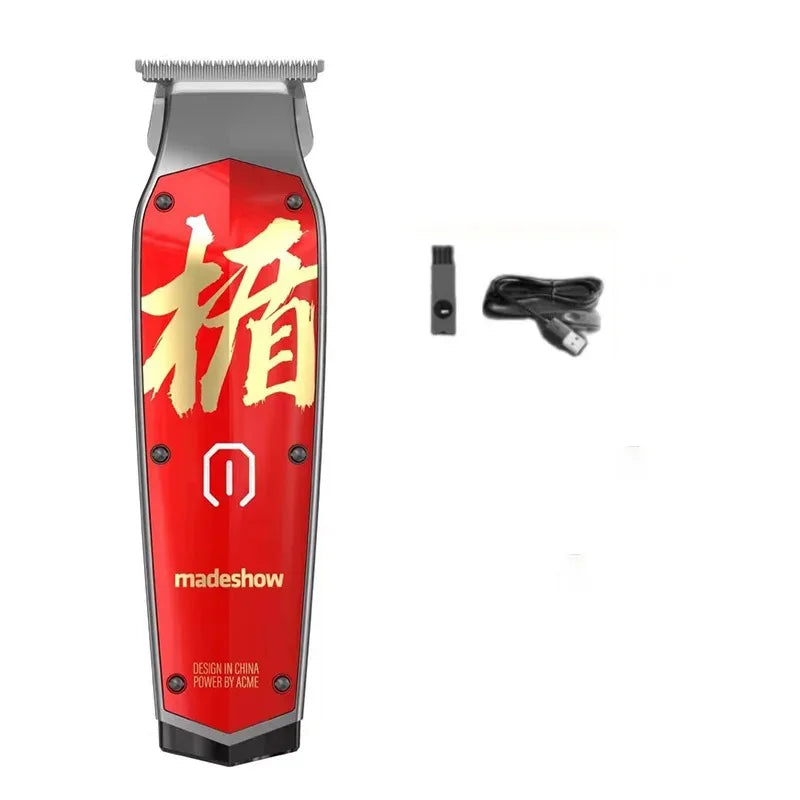 New D0 MadeShow M10M11 Professional Hair Clipper + Trimmer Set 0.1mmHair Cutting Machine Cutting T Blade High Speed High Quality