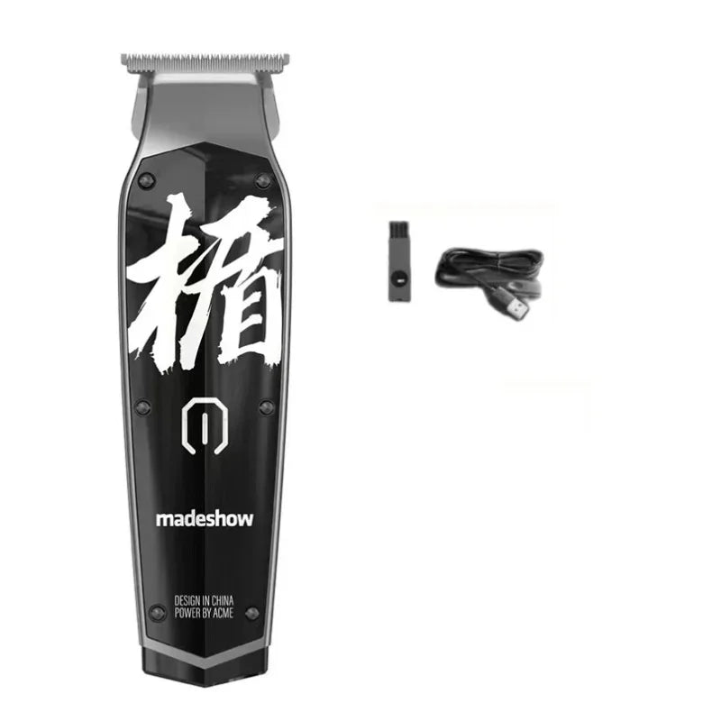 New D0 MadeShow M10M11 Professional Hair Clipper + Trimmer Set 0.1mmHair Cutting Machine Cutting T Blade High Speed High Quality
