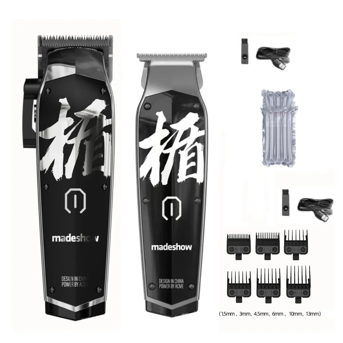 New D0 MadeShow M10M11 Professional Hair Clipper + Trimmer Set 0.1mmHair Cutting Machine Cutting T Blade High Speed High Quality