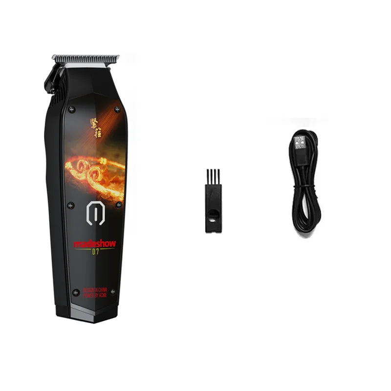 New D0 MadeShow M10M11 Professional Hair Clipper + Trimmer Set 0.1mmHair Cutting Machine Cutting T Blade High Speed High Quality