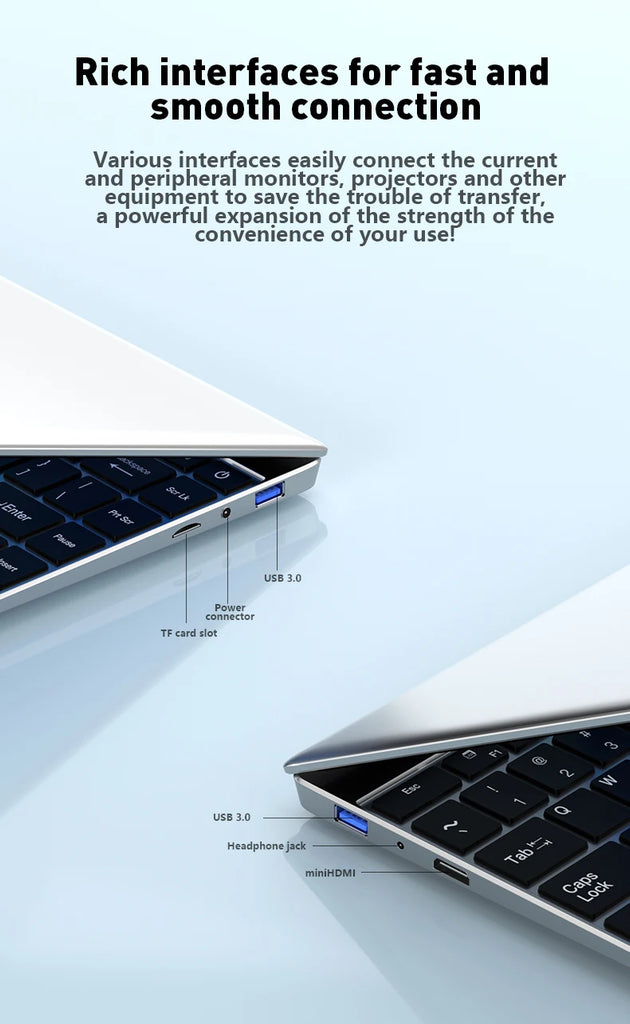 2026 New Ultra Slim 14.1" Laptop Intel Core i7-8650U Windows 11 Pro 32GB RAM 2TB M.2 SSD - Ideal for Office & Study