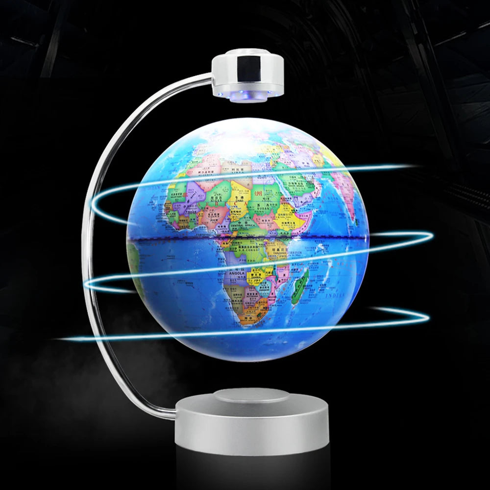High-tech 8 Inch Magnetic Levitation Globe With LED Light Electronic Floating Globe for Child Home Bedroom decor Christmas gifts