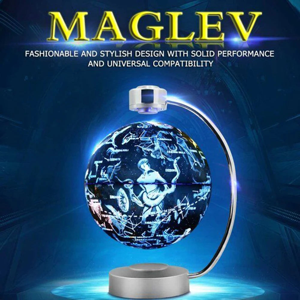 High-tech 8 Inch Magnetic Levitation Globe With LED Light Electronic Floating Globe for Child Home Bedroom decor Christmas gifts