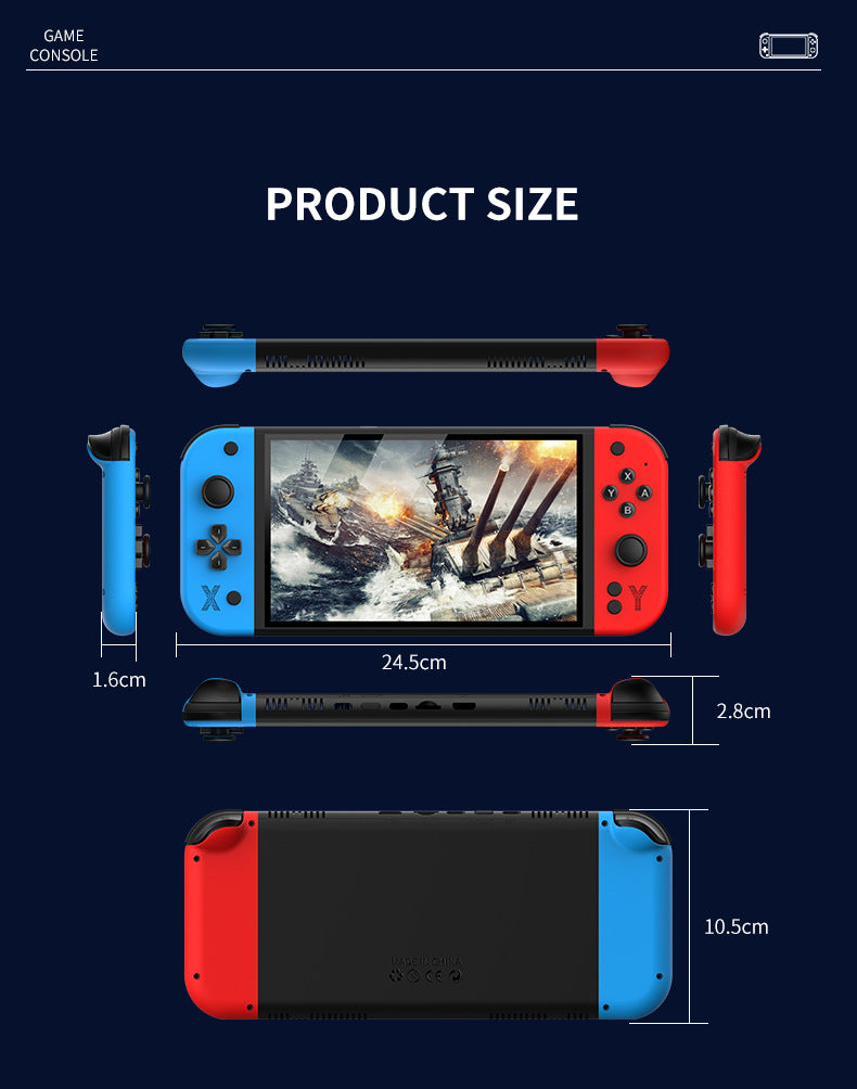 G90 Portable Handheld Game Console 7-inch IPS HD Screen Retro Gaming Arcade for PSP/PS1 64G TV Game Controller For Children Gift