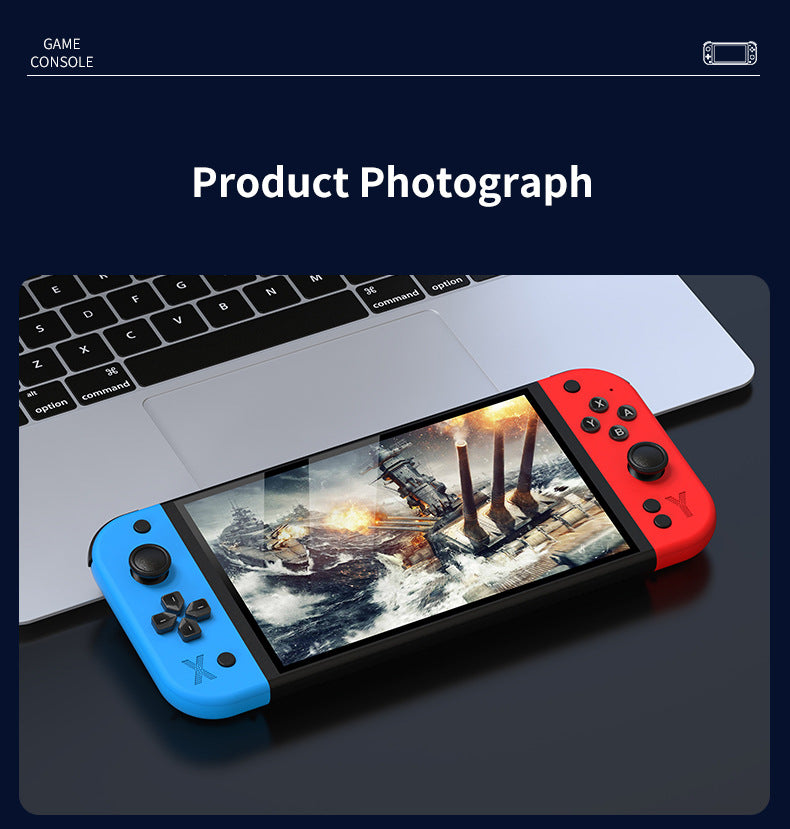 G90 Portable Handheld Game Console 7-inch IPS HD Screen Retro Gaming Arcade for PSP/PS1 64G TV Game Controller For Children Gift
