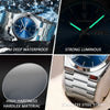 POEDAGAR High Quality Watches For Men Stainless Steel Waterproof Luminous Man Watch Date Week Luxury Business Quartz Men's Watch