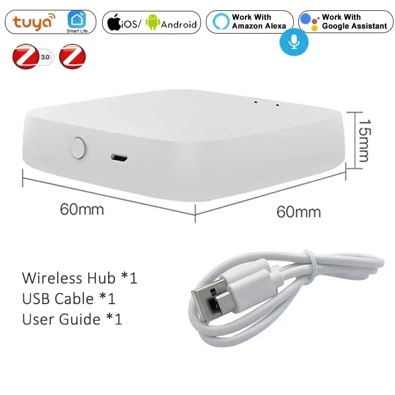 Zigbee Smart Gateway Hub Home Automation Scene Security Alarm Kit PIR Door&Window Temperature&Humidity Sensor Monitor Smart Life