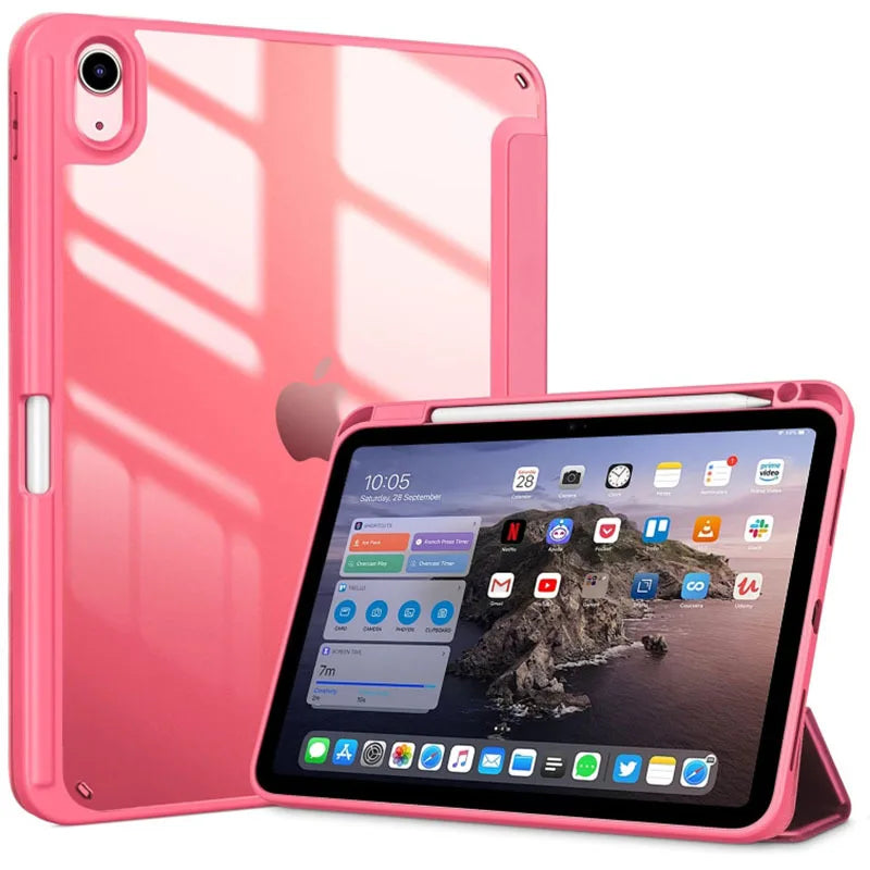 Generation 11 Inch (2025), iPad 10th Generation 10.9 Inch (2022) -  Cover with Clear Transparent Back Shell