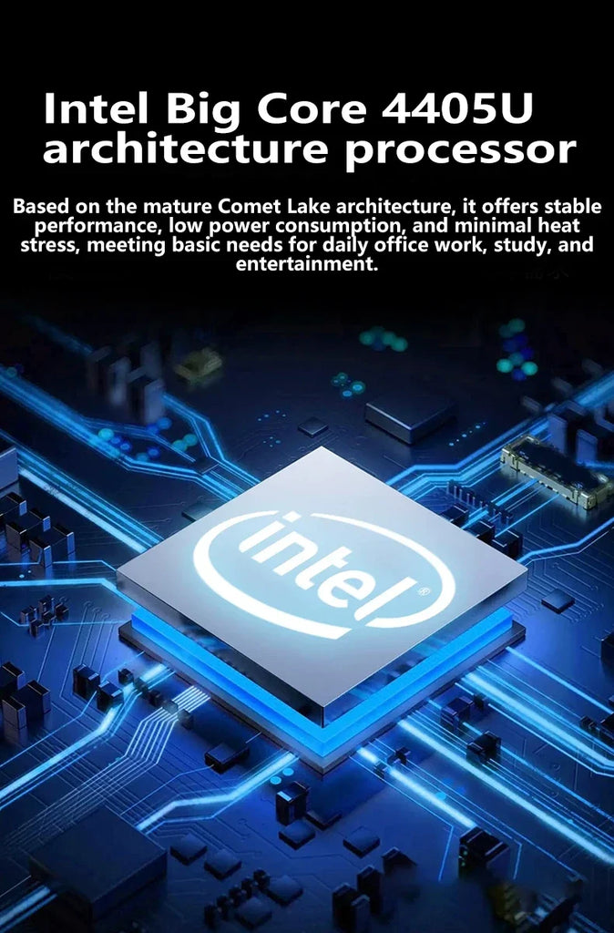 Ultra Slim LENO 14.1" Laptop Intel 4405U Windows11 16GB 2TB SSD 1920*1080 Display Office Gaming Study Computer