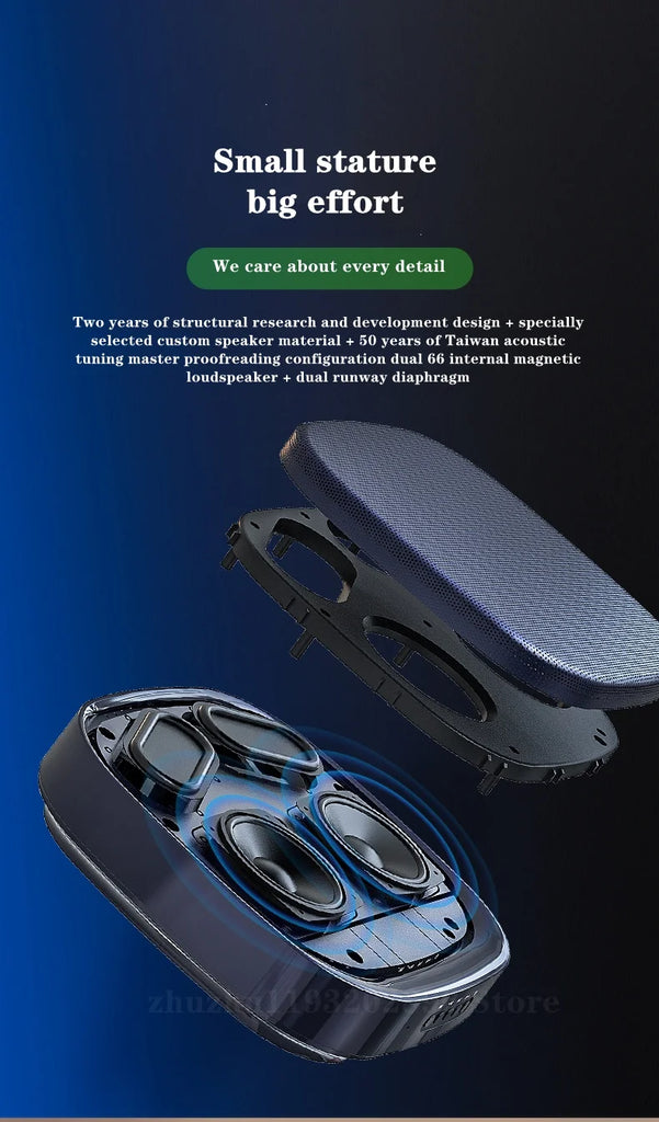 Wireless Bluetooth Speaker Wall-mounted 3D Surround Sound Multifunctional Outdoor Portable Subwoofer Long Battery Life