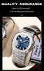 POEDAGAR Luxury Brand Men's Quartz Wristwatch Stainless Steel Waterproof Luminous Date Man Clock Square Business Watches For Men