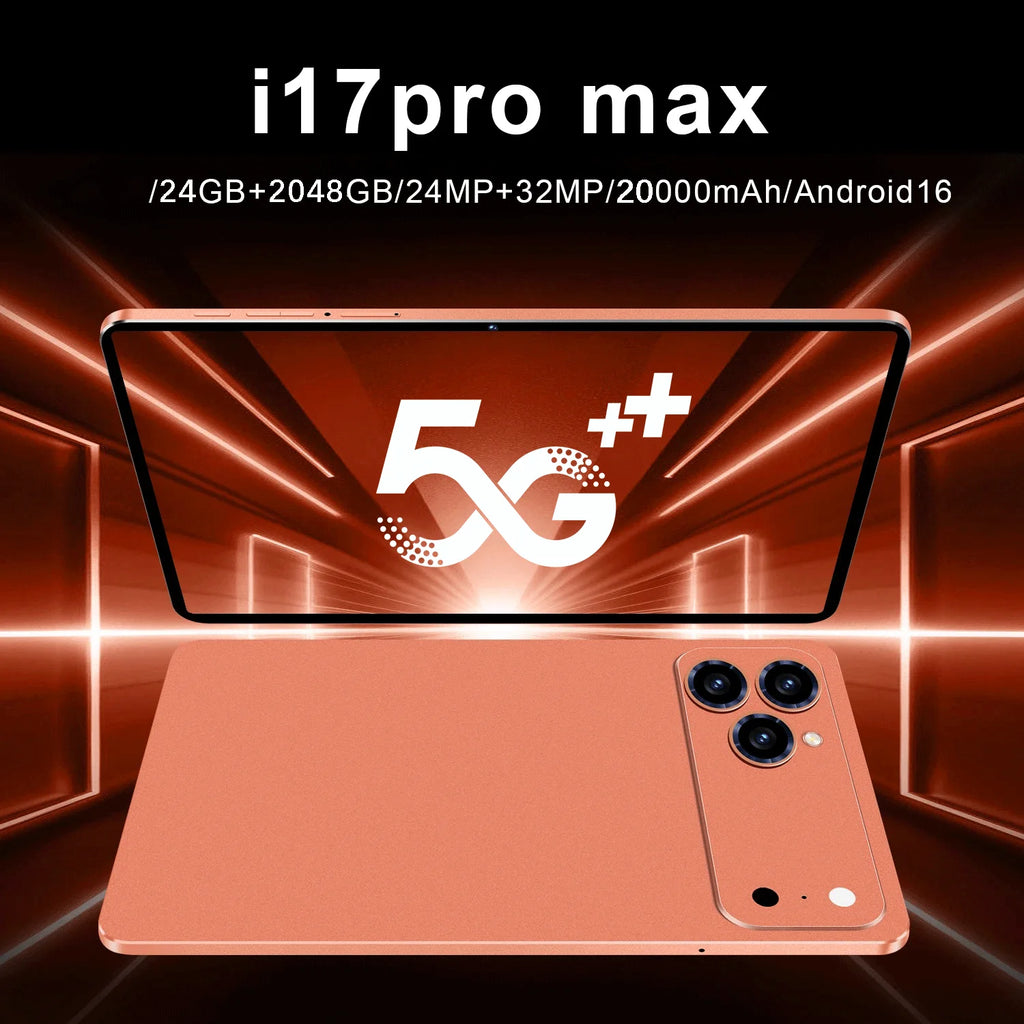 2026 Original NEW IPad 17 Pro Max 11 Inch Global Edition Tablet 24GB 2T Android16 Snapdrago 8gen3 5G Dual SIM Call WIFI Tablet