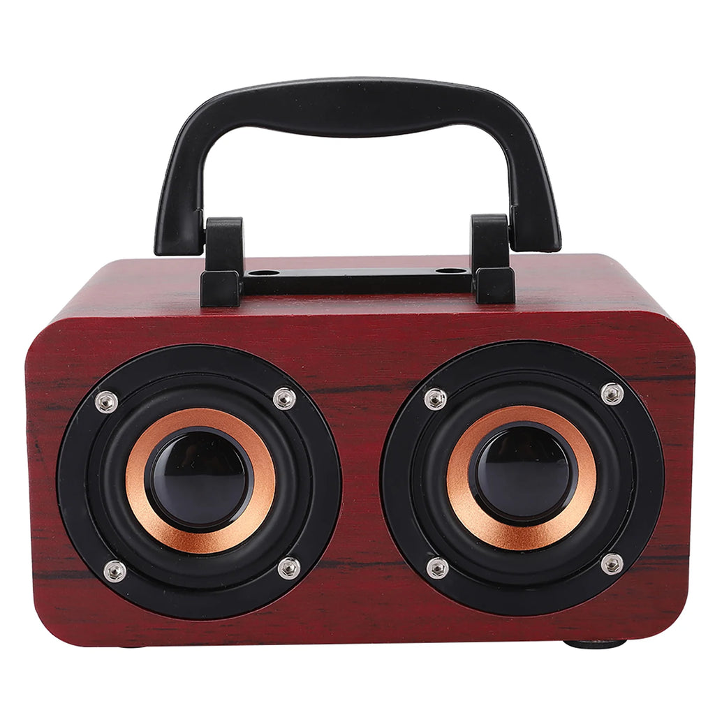 Bluetooth Speaker Retro Wooden Wireless Bluetooth Speaker Portable Music Player for Mobile Phone PC