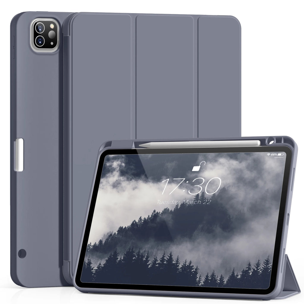 RBP For iPad Pro 11 12.9 inch with Pencil Holder Case, For iPad Air 4/5th Generation 10.9 inch mini 6 Soft Slim TPU Tablet Cover