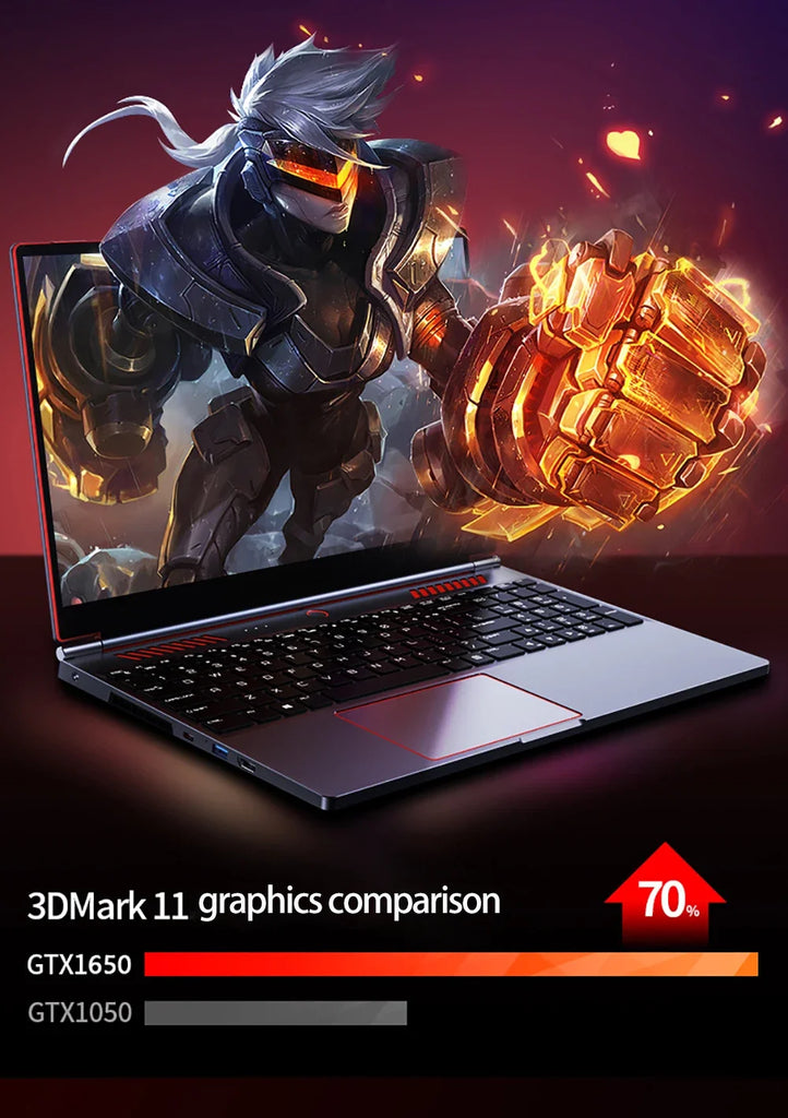 High-Performance 16.1" Gaming Laptop Powered by Intel Core I9-13900H/i9-10885H, 6GB Dedicated Graphics, Windows 11, Fully Upgr