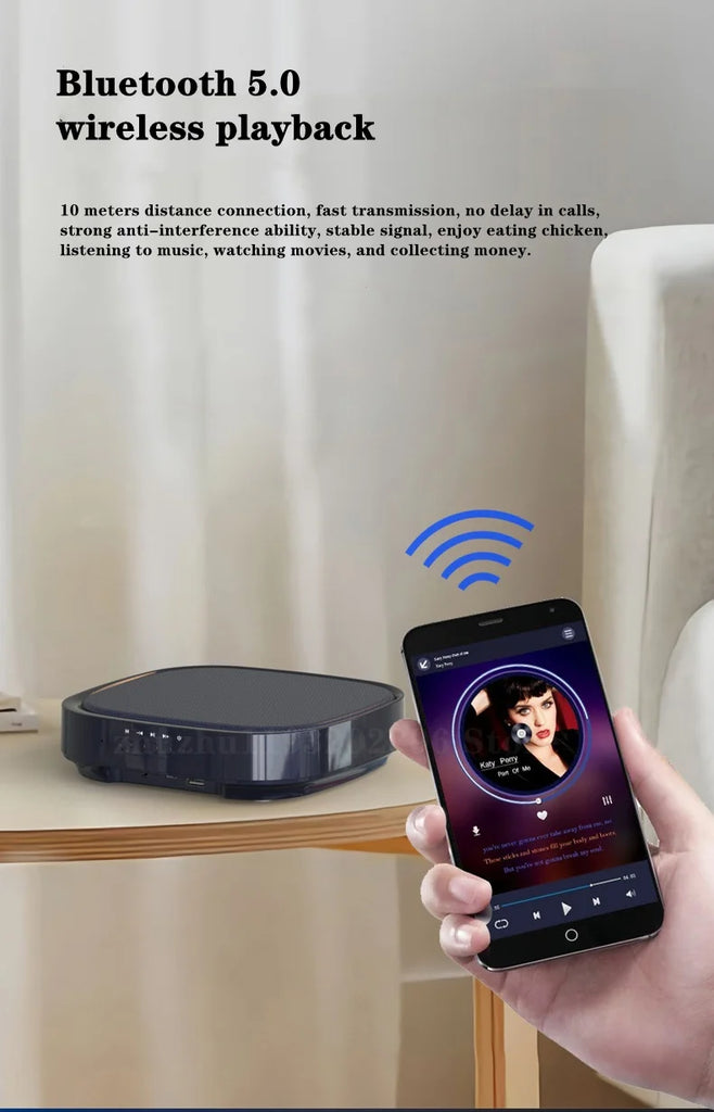 Wireless Bluetooth Speaker Wall-mounted 3D Surround Sound Multifunctional Outdoor Portable Subwoofer Long Battery Life