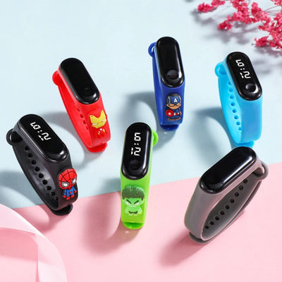 3D Cartoon Spiderman Kids Watches for Children Sports Bracelet Waterproof Men Boys LED Watch Student Clock Relógio Infantil
