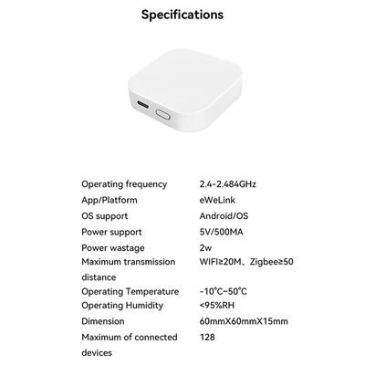 DIGIT-Zigbee3.0 Gateway Hub Wireless Smart Bridge Home Appliance Remote Controller Automation Device Work APP Control