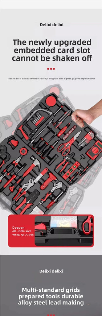 Multifunctional Tool Kit Home Repair Hand Tools Set with Storage Box for Household DIY Maintenance