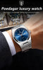 POEDAGAR High Quality Watches For Men Stainless Steel Waterproof Luminous Man Watch Date Week Luxury Business Quartz Men's Watch