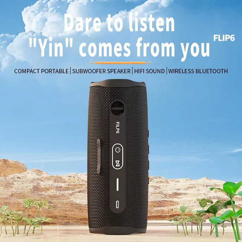 Portable Bluetooth Speaker Outdoor Multifunctional IPX6 Waterproof Subwoofer Wireless Home Theater Dual Speaker TWS Sound System