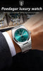 POEDAGAR Luxury Sport Quartz Man Wristwatch Waterproof Luminous Date Week Men Watches Stainless Steel Men's Watch Male Reloj+box