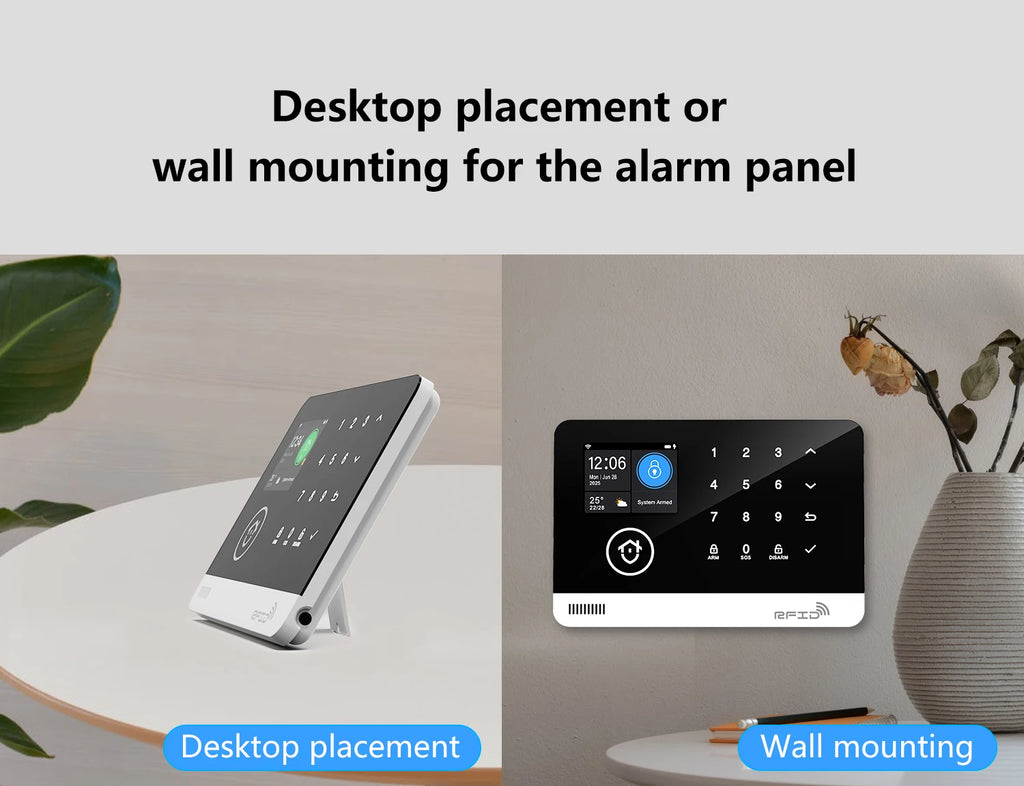 Tugard WiFi GSM Wireless Home Alarm Kit, Surveillance Camera, APP Remote Control, Door Window Sensor for Safety