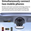 Bluetooth 5.4 Speaker Handsfree Car Kit Sun Visor Clip Wireless Audio Receiver Speakerphone Loud Music Player with Ambient Light