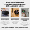 Bluetooth Shower Speaker Portable Wireless Mini Speaker with Mic Suction Cup IPX4 Water Resistant for Travel Pool River Floating