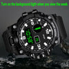 Men's Watch Fashion Sports Electronic Wristwatch Large dial Multifunctional Waterproof Luminous Alarm Kids Male's Military Watch