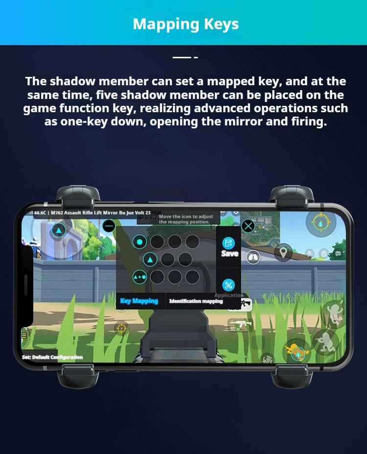 2025 New Ghost S07 Wireless Bluetooth Mobile Gaming Controller FPS Game Auxiliary Controller Intelligent Mapping For Android IOS