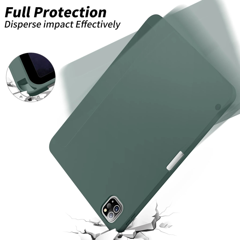RBP For iPad Pro 11 12.9 inch with Pencil Holder Case, For iPad Air 4/5th Generation 10.9 inch mini 6 Soft Slim TPU Tablet Cover