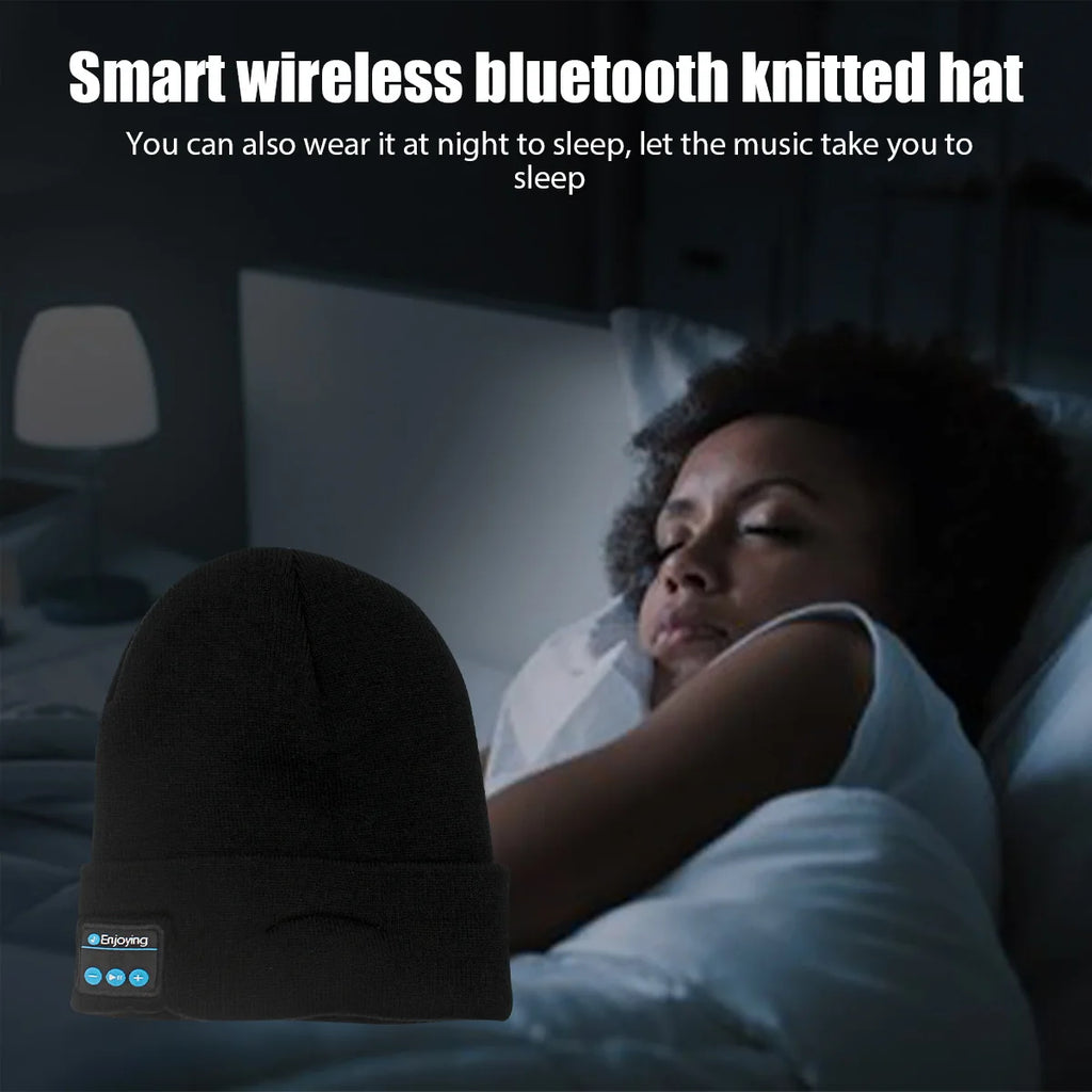 Wireless Bluetooth Music Hat Outdoor Knitted hat Headphone Winter Warm Beanie Speaker Removable Cap For Cycling Running Yoga