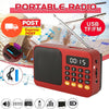Bluetooth 5.0 Portable FM Radio Small Emergency Recargable Sound Box Mini Vintage Speaker Mp3 Player Support TF Card USB Drive