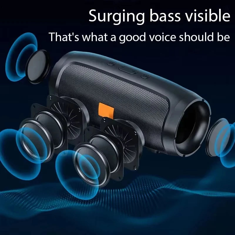 Lenovo Bluetooth Speaker Dual Speaker Stereo TF USB Playback FM Voice Broadcasting Subwoofer Outdoor Wireless Portable Speakers