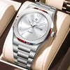 POEDAGAR Military Watch For Men Waterproof Luxury Week Calendar Man Wristwatch Quartz Stainless Steel Fashion Men's Watches Male