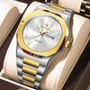 POEDAGAR Military Watch For Men Waterproof Luxury Week Calendar Man Wristwatch Quartz Stainless Steel Fashion Men's Watches Male