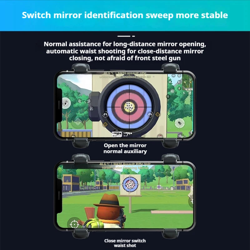 2025 New Ghost S07 Wireless Bluetooth Mobile Gaming Controller FPS Game Auxiliary Controller Intelligent Mapping For Android IOS