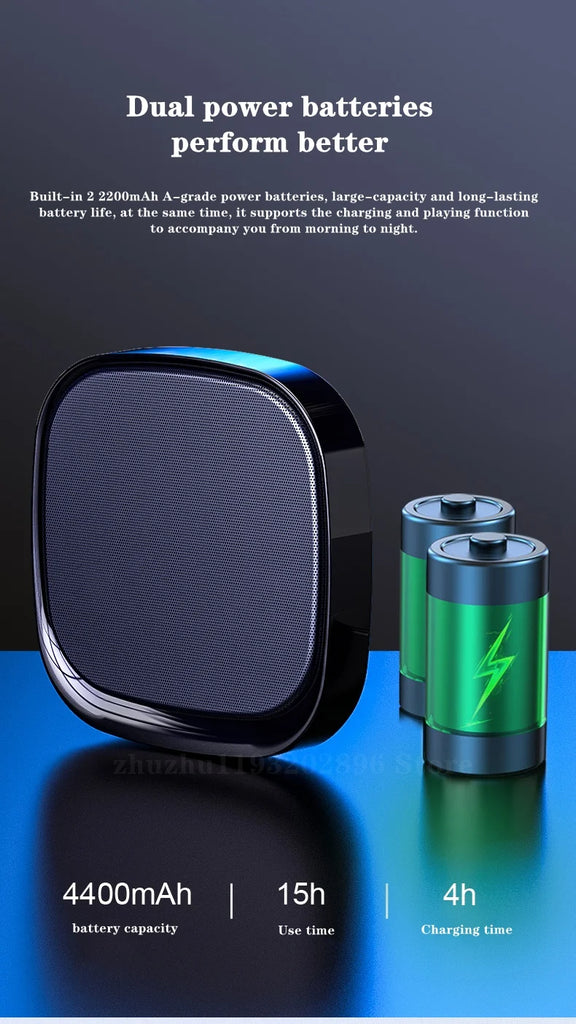 Wireless Bluetooth Speaker Wall-mounted 3D Surround Sound Multifunctional Outdoor Portable Subwoofer Long Battery Life