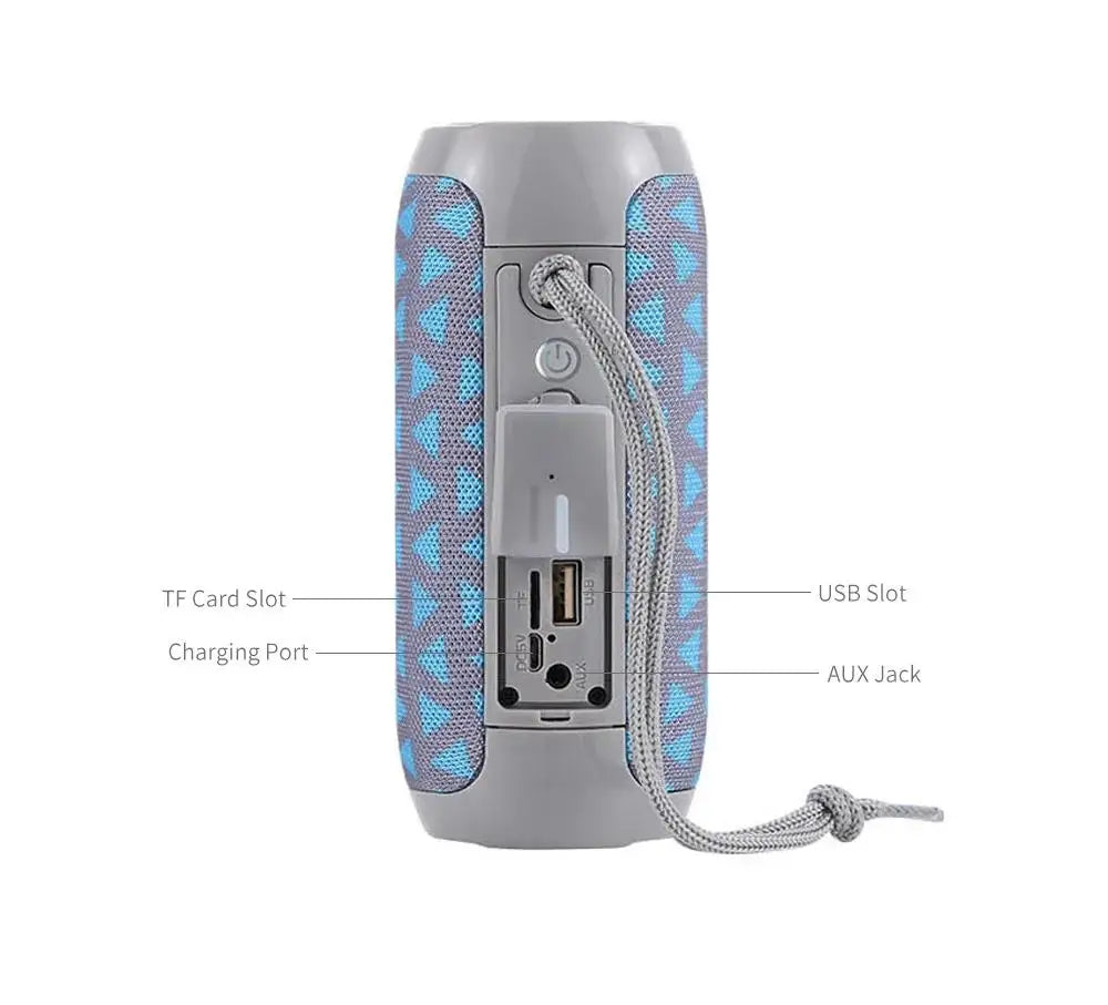 Portable Bluetooth Speaker, Wireless TWS Pairing IPX5Waterproof 1200mAh Battery TF FM Radio with Stereo Bass for Outdoor Use