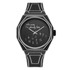 Lightweight Polycarbonate case high tech black men's watch classic simple silicone strap men's quartz watch fashion style clock