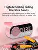 Bluetooth speaker, mirror-faced clock alarm clock smart speaker, bass-heavy FM card insertable small speaker