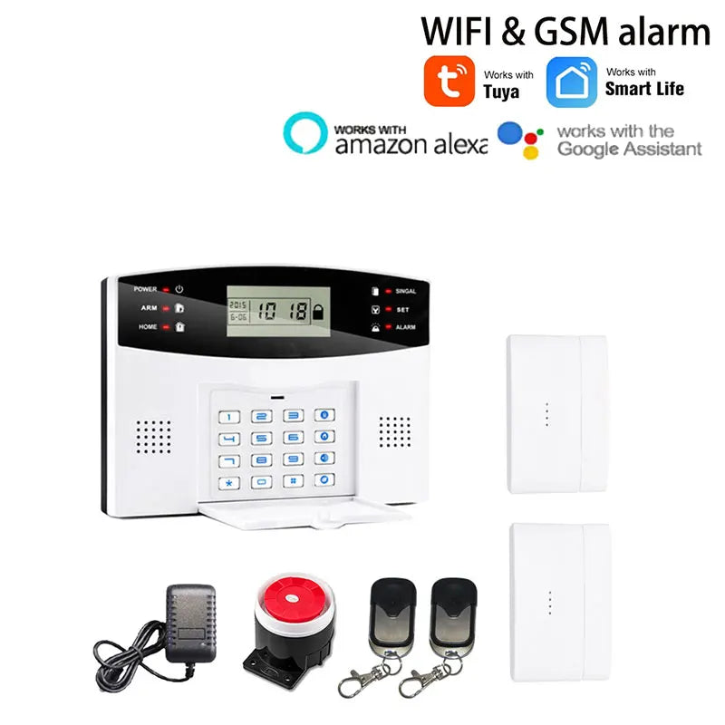 Wireless smart LCD Display gsm wifi home alarm system digital Security Burglar House GSM ALARM SYSTEM Auto Dialer
