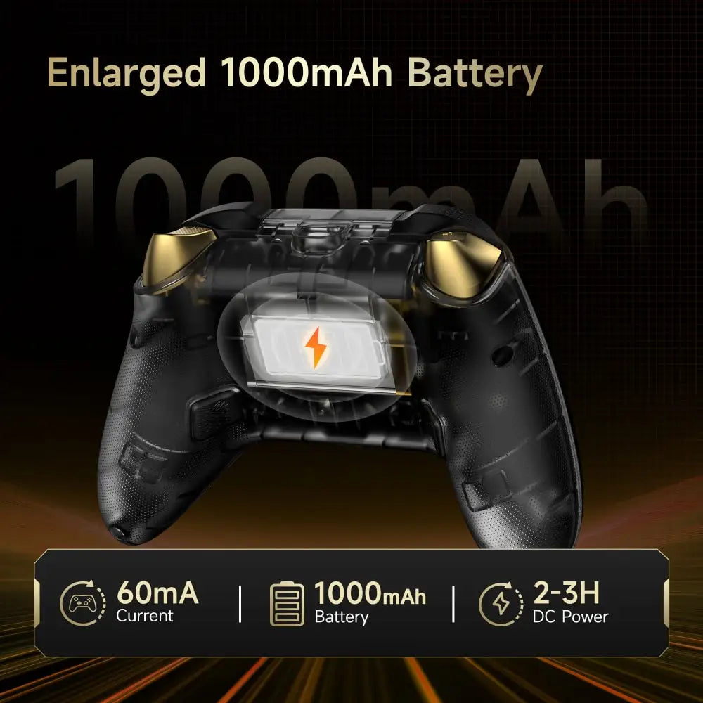 EasySMX D05 Wireless Gaming Controller Gamepad for PC/Switch/TV/Phone with Charging Dock RGB Hall Effect Joysticks Triggers