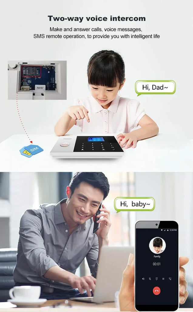 New Wireless Home Alarm System GSM WiFi With Motion Sensor Detector Burglar Alarm For Tuya SmartLife APP Garden Home Alarm PG105