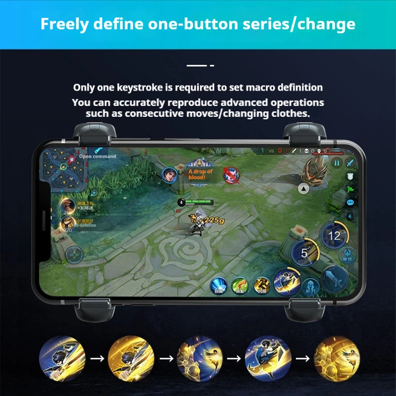 2025 New Ghost S07 Wireless Bluetooth Mobile Gaming Controller FPS Game Auxiliary Controller Intelligent Mapping For Android IOS