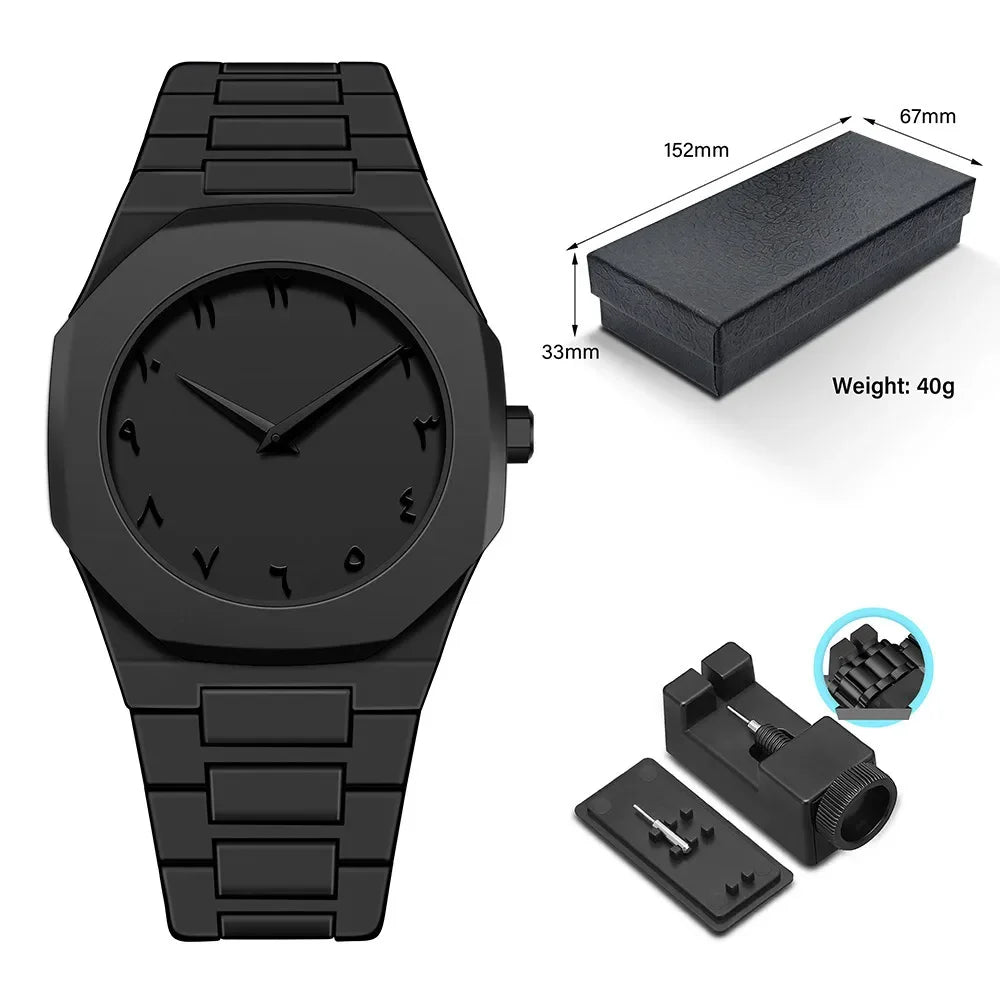 Creative Middle East Arabic Digital Plastic Strap Quartz Men's Watch Casual Waterproof Sports Women's Clock Customizable