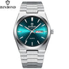 BINBOND Fashion New Men Business Watch Leisure Quartz Stainless Steel Buckle Watches Waterproof Luminous Calendar Men's Watches