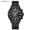 CRRJU Brand Creative Multifunction Male Wristwatch Date Display Stainless steel Men Quartz Watch Waterproof Sports Chronograph